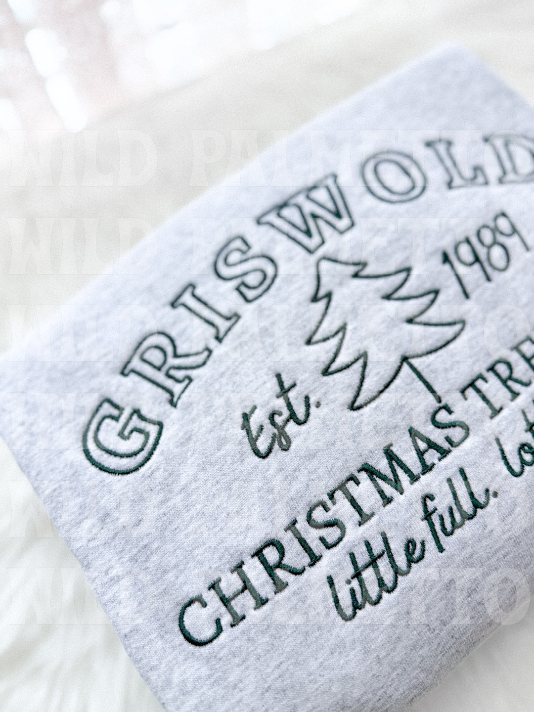 CHRISTMAS TREE FARM EMBROIDERED SWEATSHIRT