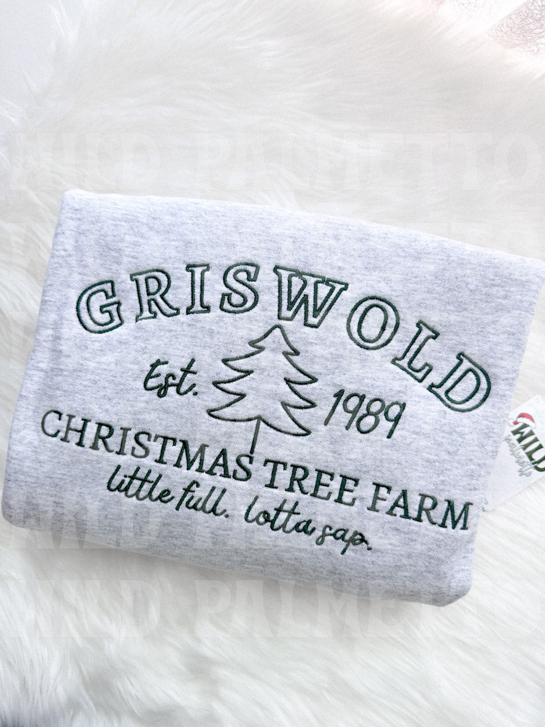 CHRISTMAS TREE FARM EMBROIDERED SWEATSHIRT