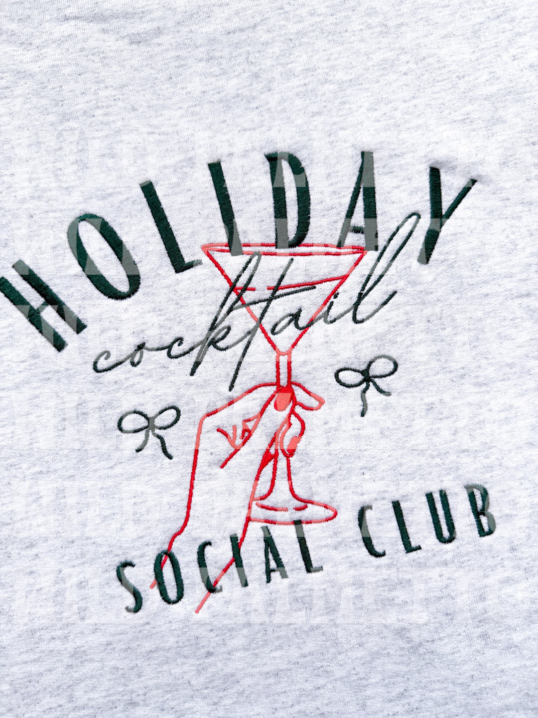 HOLIDAY COCKTAIL SOCIAL CLUB EMBROIDERED SWEATSHIRT
