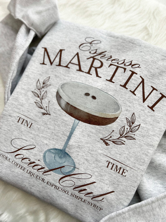 *IMPERFECT DESIGN* ESPRESSO MARTINI SOCIAL CLUB SWEATSHIRT