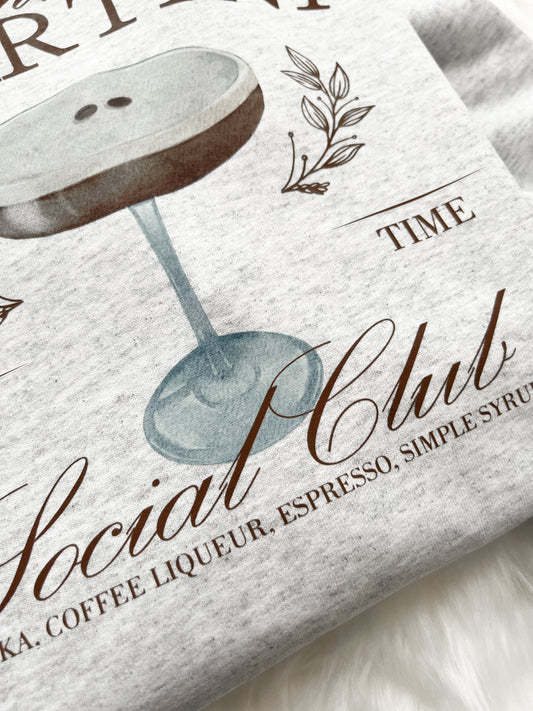 *IMPERFECT DESIGN* ESPRESSO MARTINI SOCIAL CLUB SWEATSHIRT