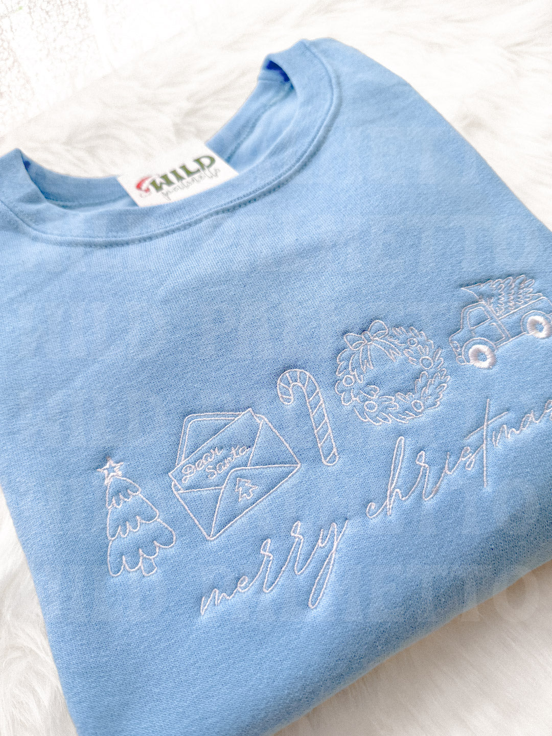 MERRY CHRISTMAS ICONS EMBROIDERED SWEATSHIRT