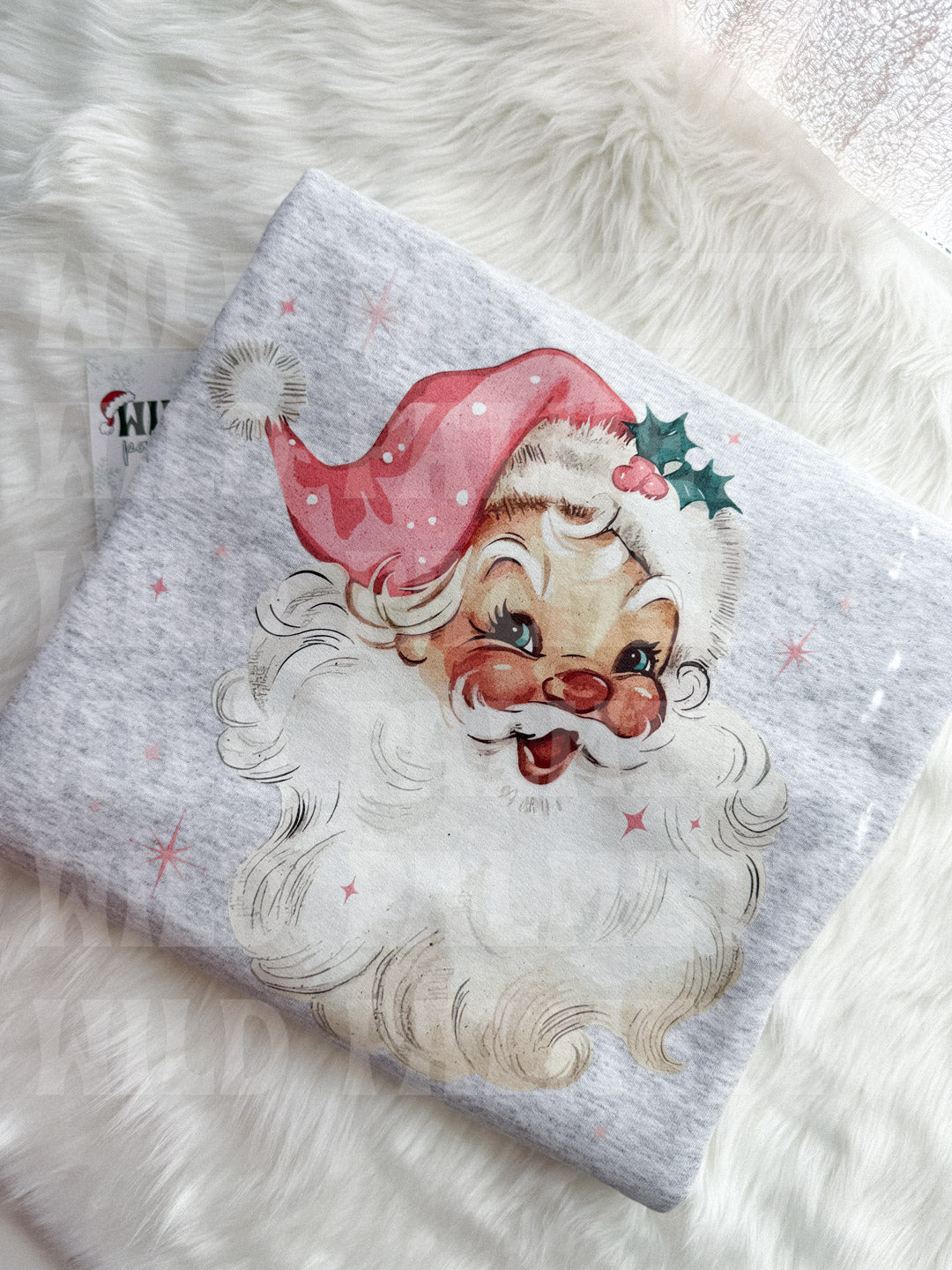 PINK SANTA SWEATSHIRT