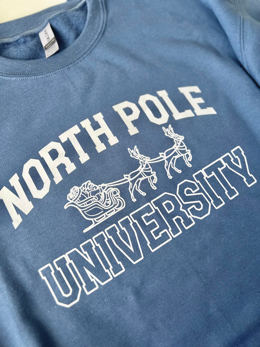 NORTH POLE UNIVERSITY SWEATSHIRT XL | READY TO SHIP