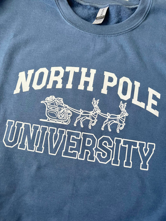 NORTH POLE UNIVERSITY SWEATSHIRT XL | READY TO SHIP